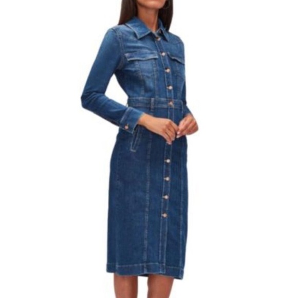 7 For All Mankind Dresses & Skirts - 7 For All Mankind Luxe West Midi Denim Dress Size: XS